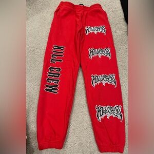 Red black kill crew sweatpants women’s XS